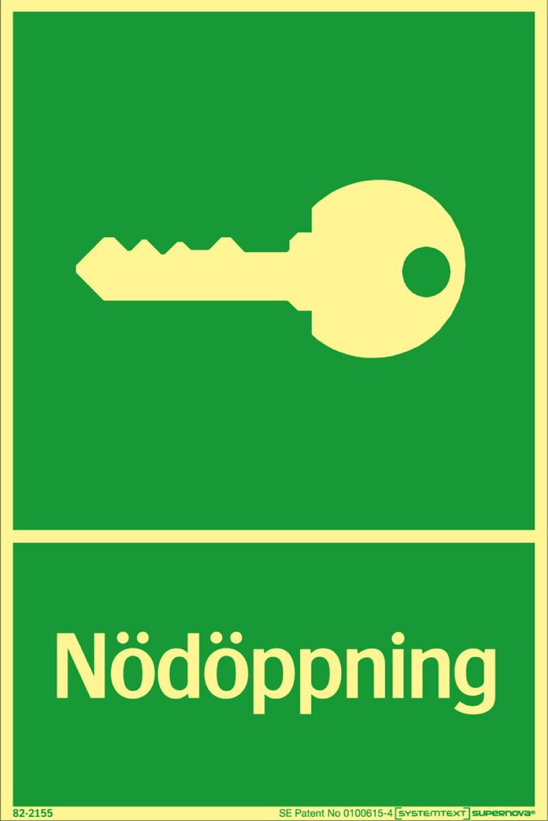 SKYLT 822155 SUPERNOVA NÖDÖPPNING 100X150MM
