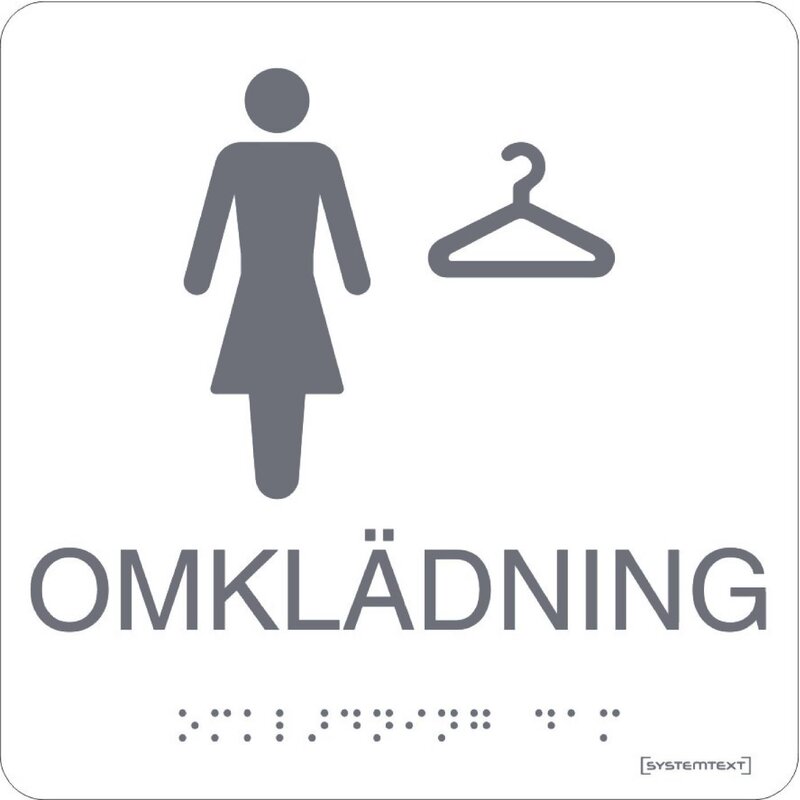 SKYLT 236010 OMKLÄDNING DAM VIT HÅRDPLAST 150X150MM