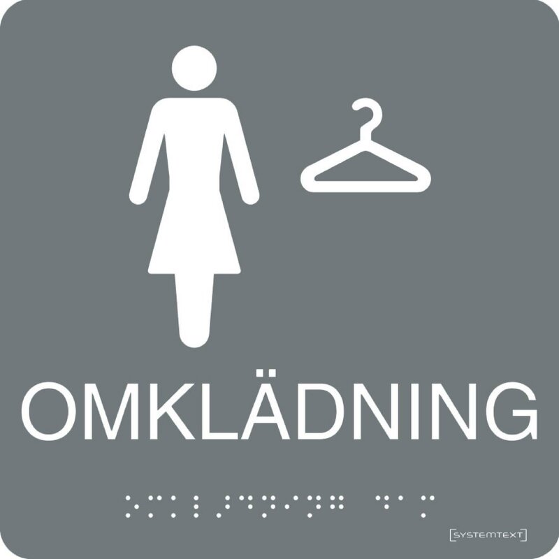 SKYLT 236011 OMKLÄDNING DAM GRÅ HÅRDPLAST 150X150MM