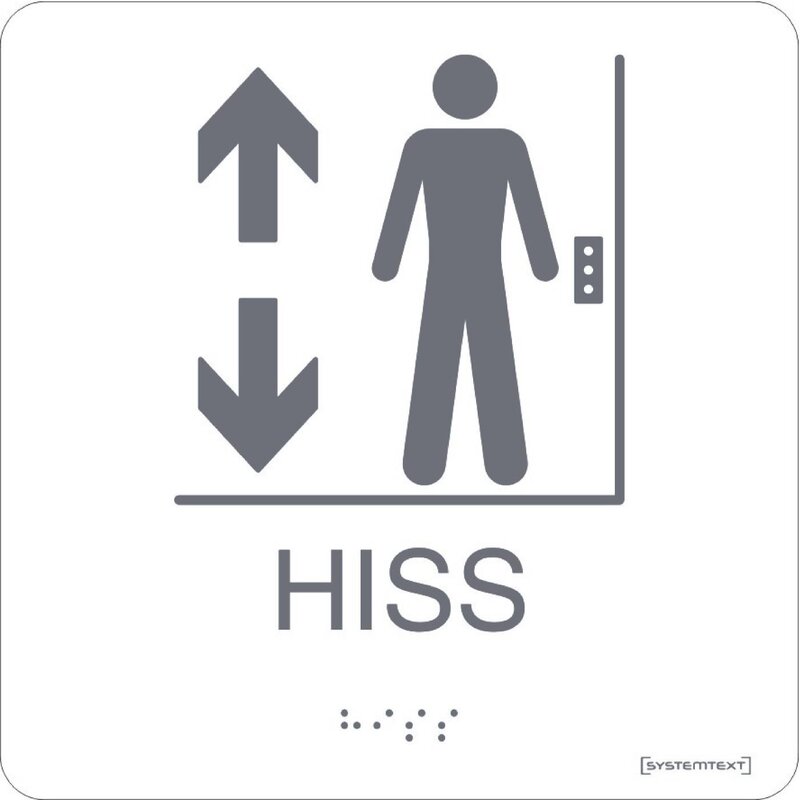 SKYLT 236410 HISS VIT HÅRDPLAST 150X150MM